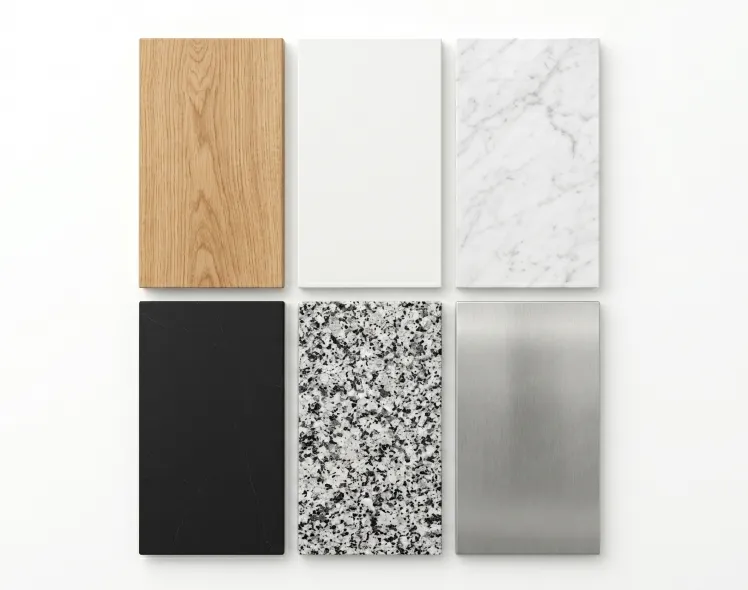 Gros plan texture plan de travail cuisine