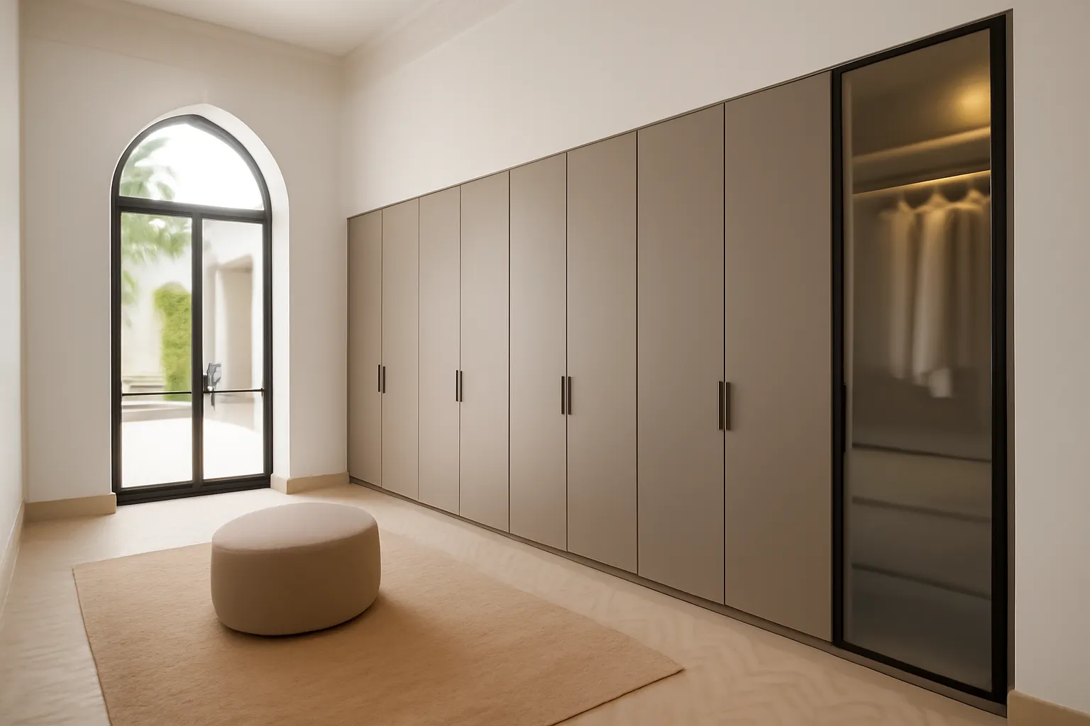 Dressing droit sur-mesure avec portes coulissantes